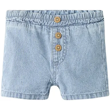 Kort broekje streepje Ryan (light blue denim)