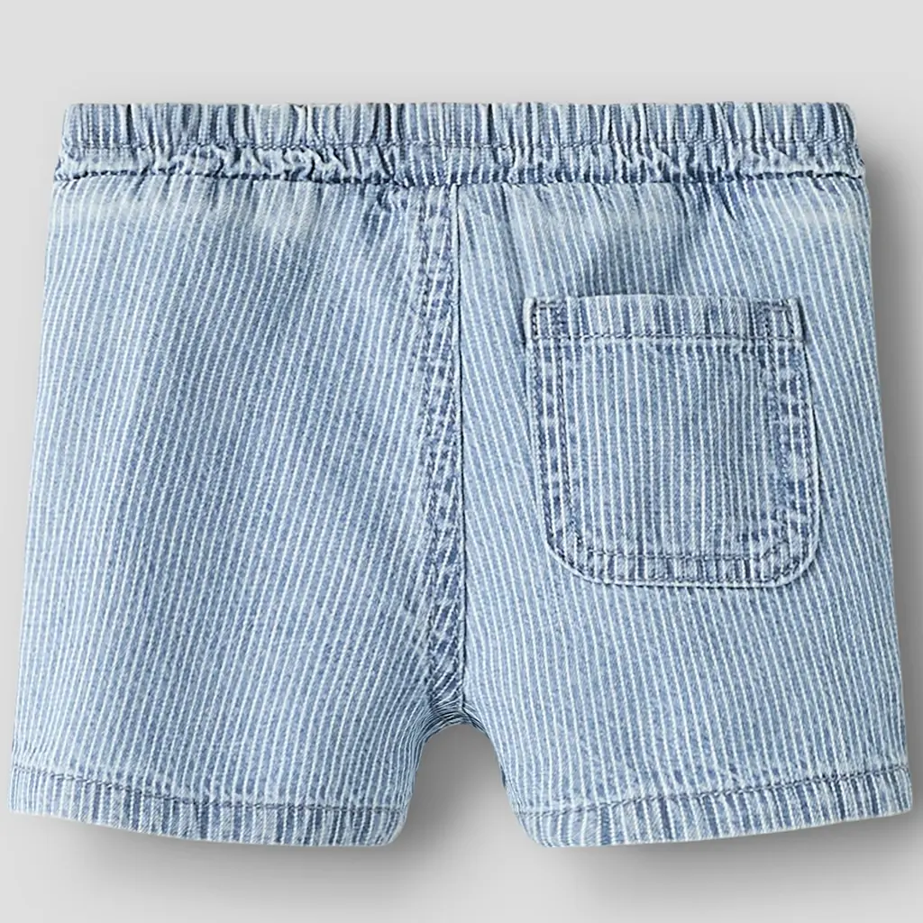 Kort broekje streepje Ryan (light blue denim)