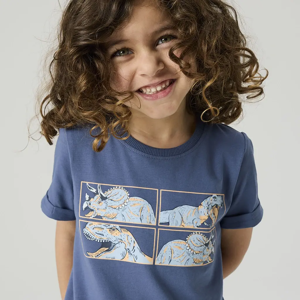 T-shirt Vux (vintage blue dino dino)
