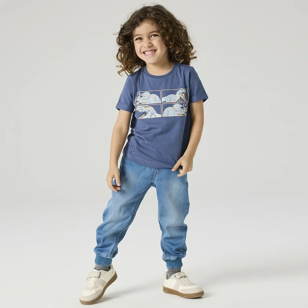 T-shirt Vux (vintage blue dino dino)