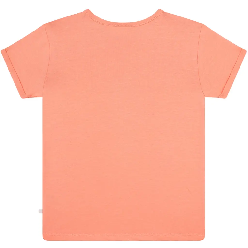 T-shirt Lou pailletten (coral)