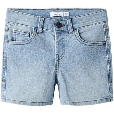 Korte broek MOM FIT twill Rose (light blue denim)