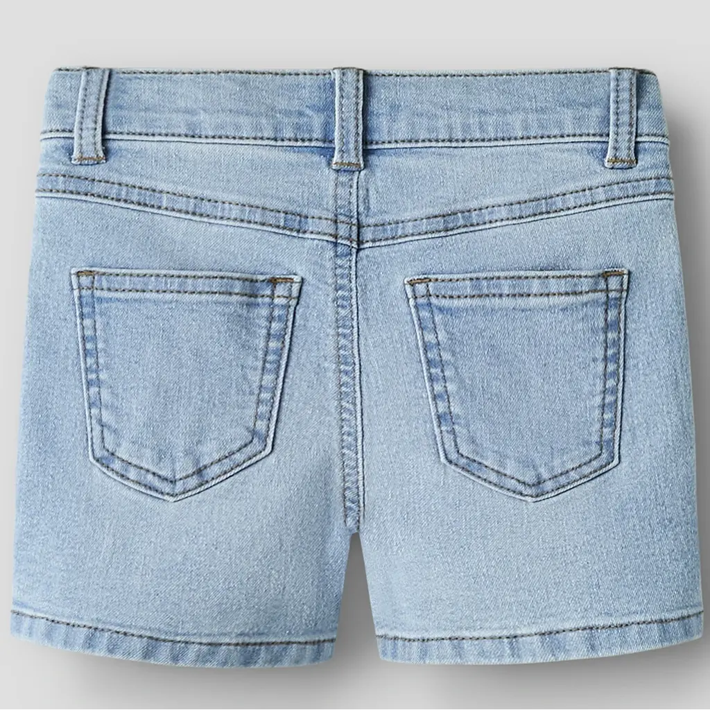 Korte broek MOM FIT twill Rose (light blue denim)