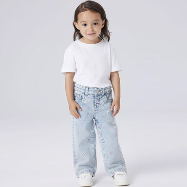 Jeans WIDE LEG Rose (light blue bleached denim)