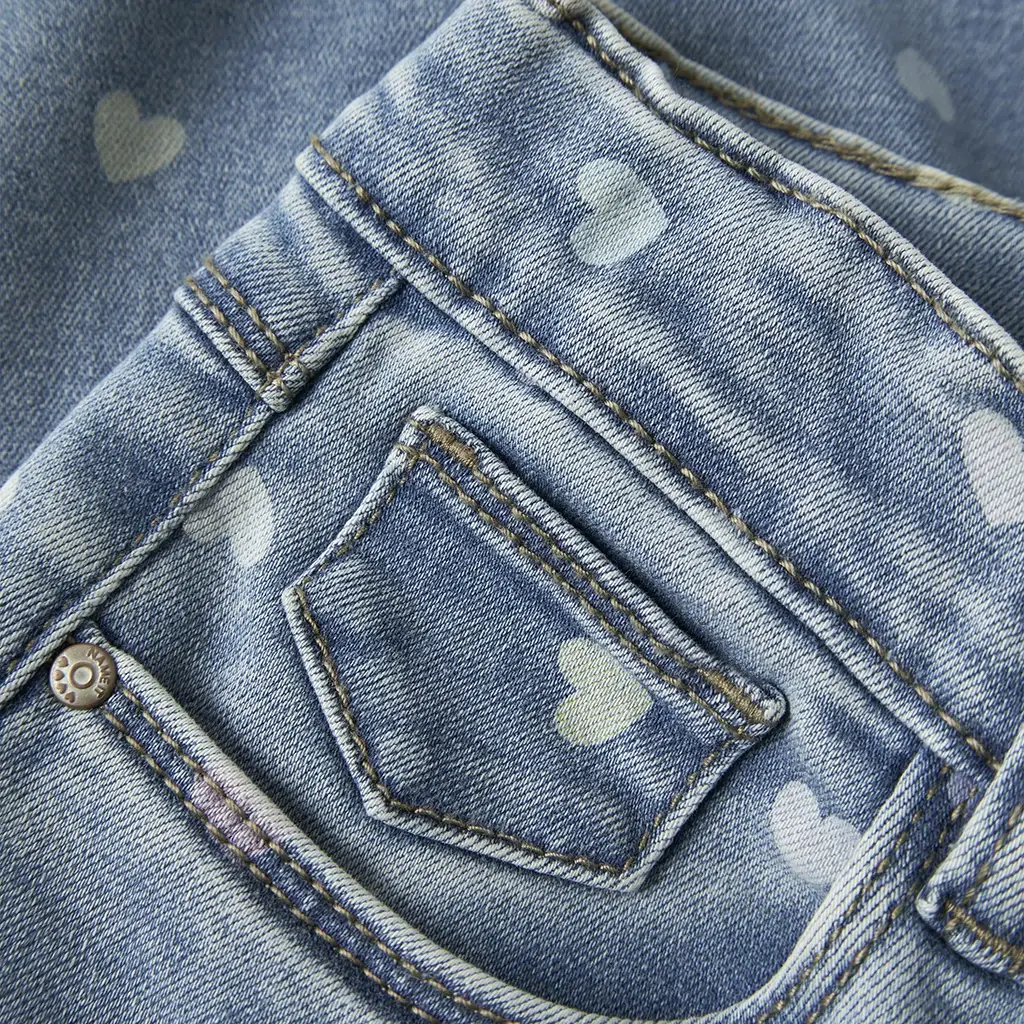 Jeans MOM FIT Bella (medium blue denim hearts)
