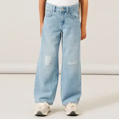 Broek wide fit Rose (light blue denim)