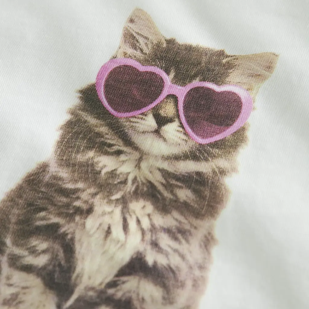 T-shirt Votia (bright white sunglasses cat)
