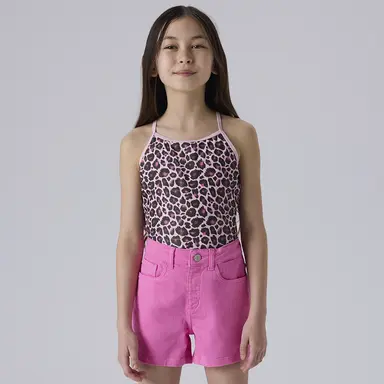 Korte broek STRAIGHT FIT twill Rose (strawberry moon)