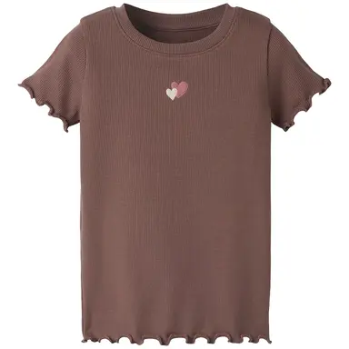 T-shirt rib Hanilia (marron)