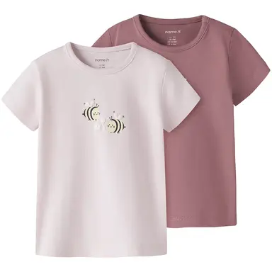 Twee longsleeves Vubie (mesa rose/cradle pink)