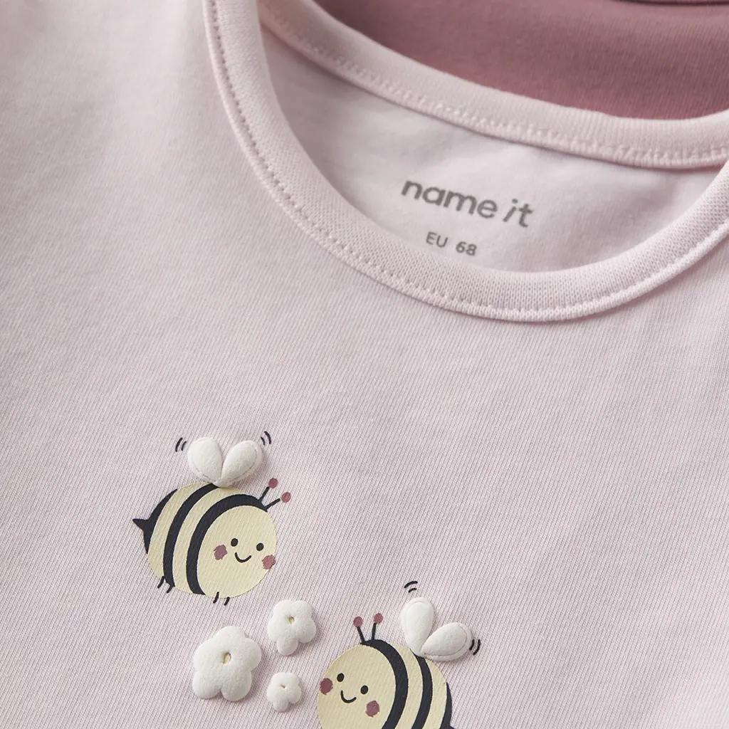 Twee longsleeves Vubie (mesa rose/cradle pink)