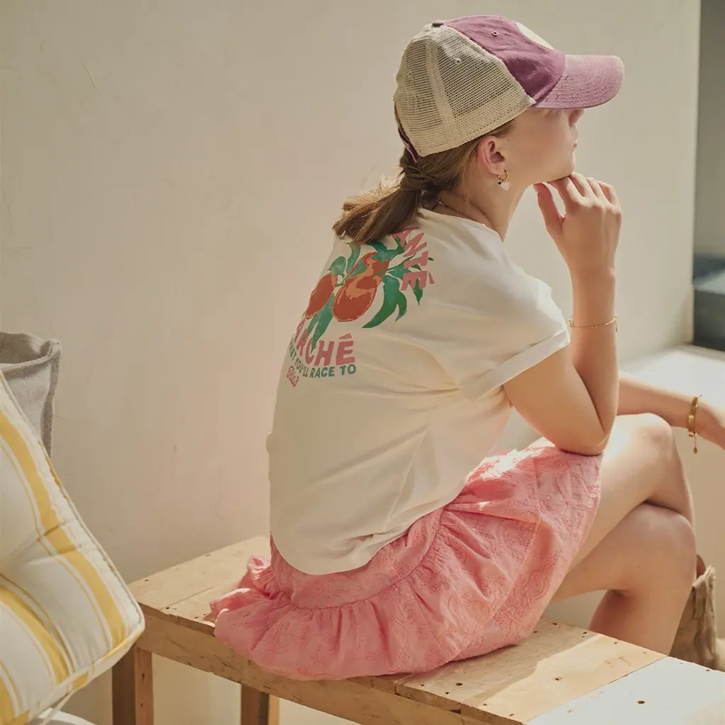 T-shirt Kasis backprint (pearled ivory)