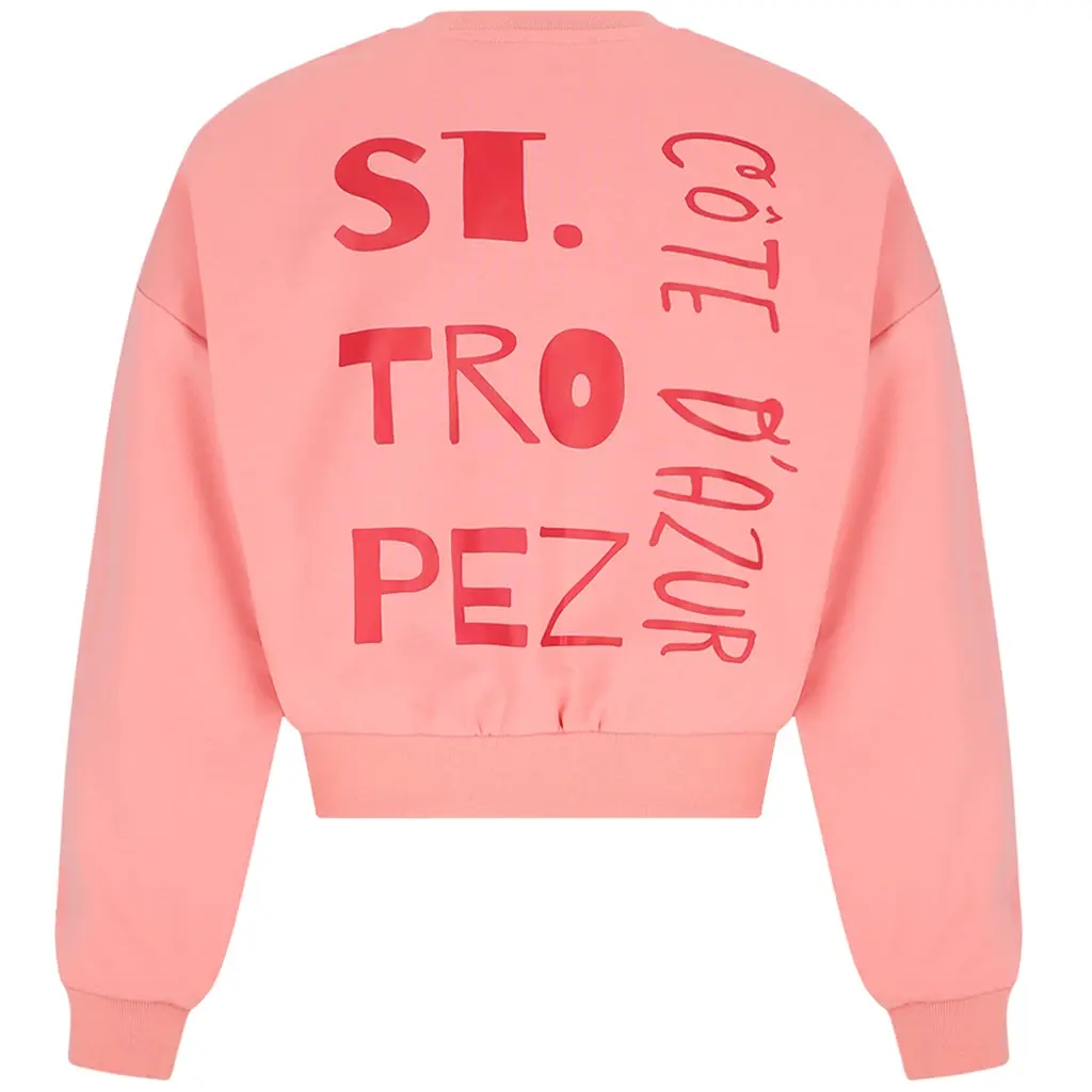 Trui Kex cropped backprint (peach blossom)