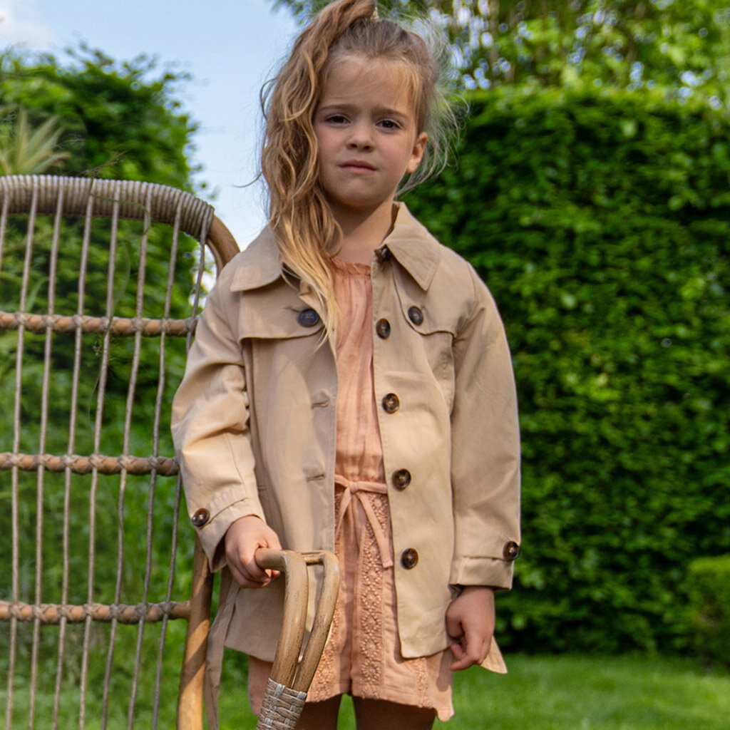 Zomerjas trench coat waterafstotend (sand)