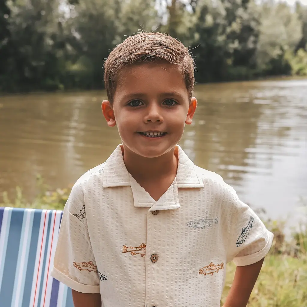 Overhemd loose fit (white swan)