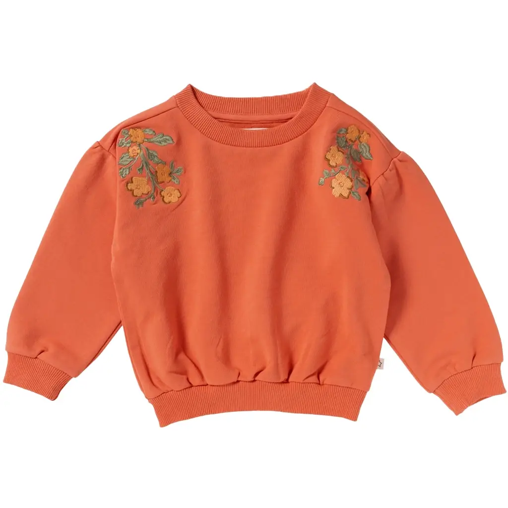 Trui Floral oversized (burnt sienna)