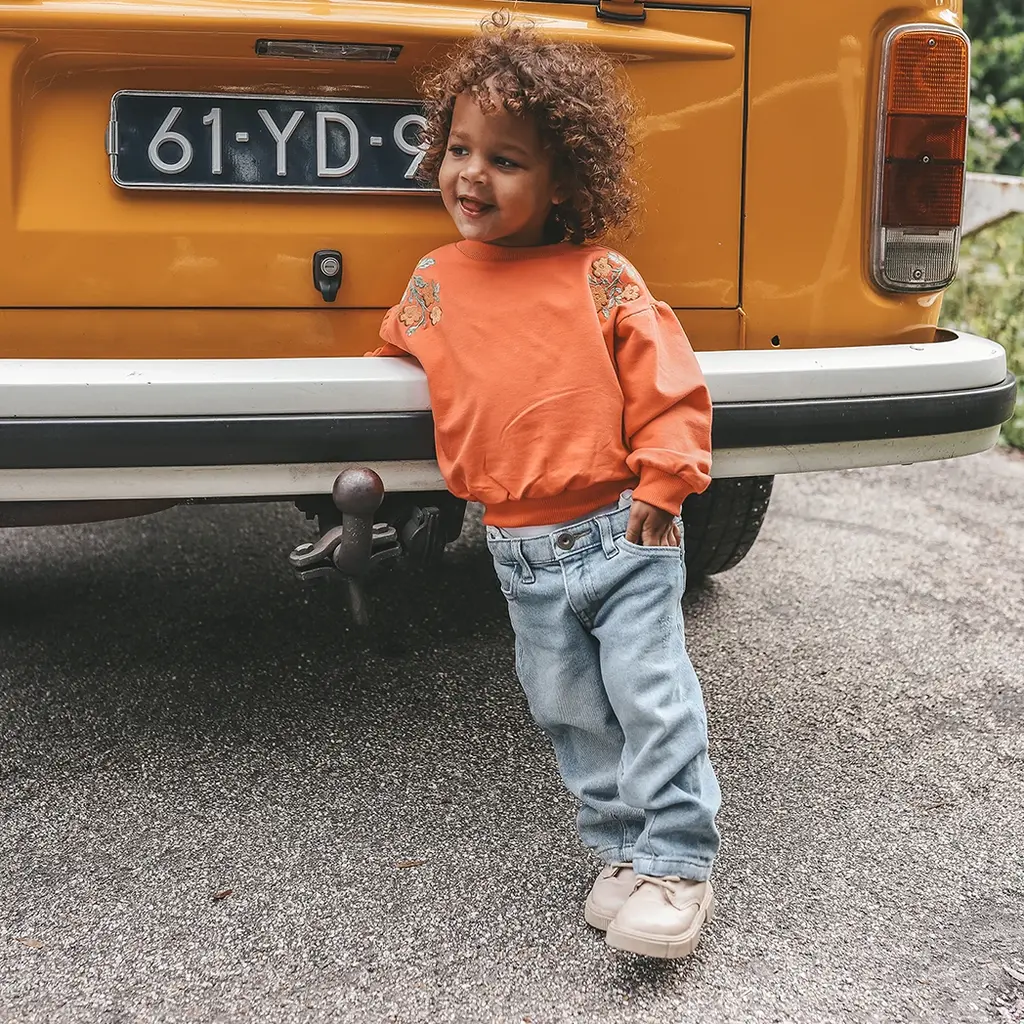 Trui Floral oversized (burnt sienna)