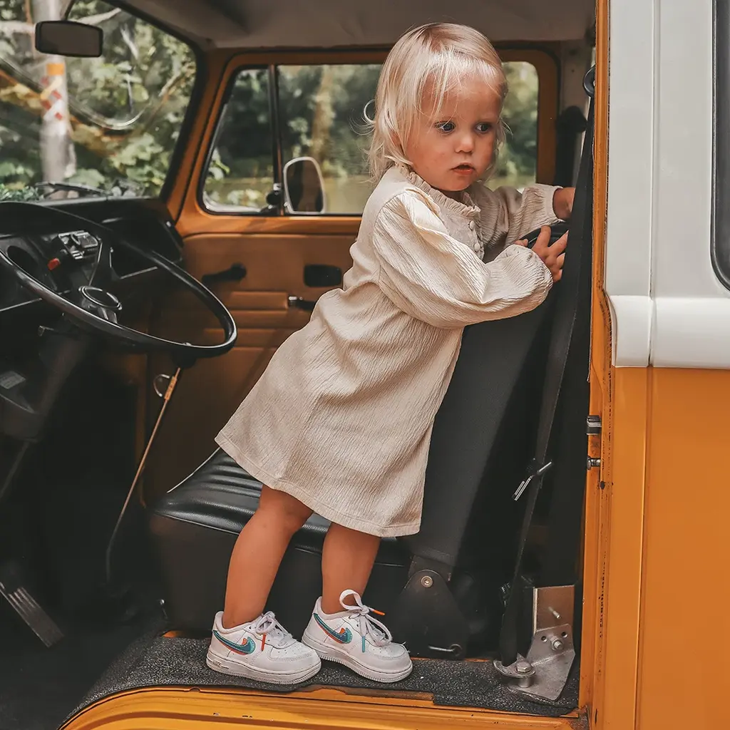 Jurk Wavy (white swan)