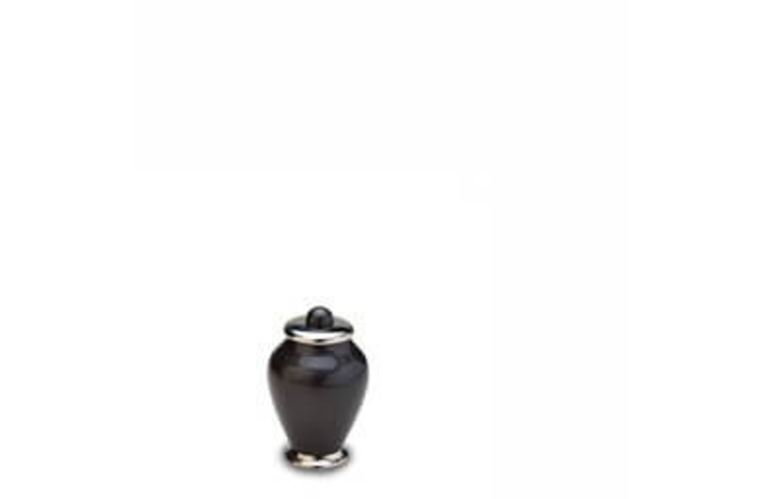 Mini Urn Messing Zwart Glanzend