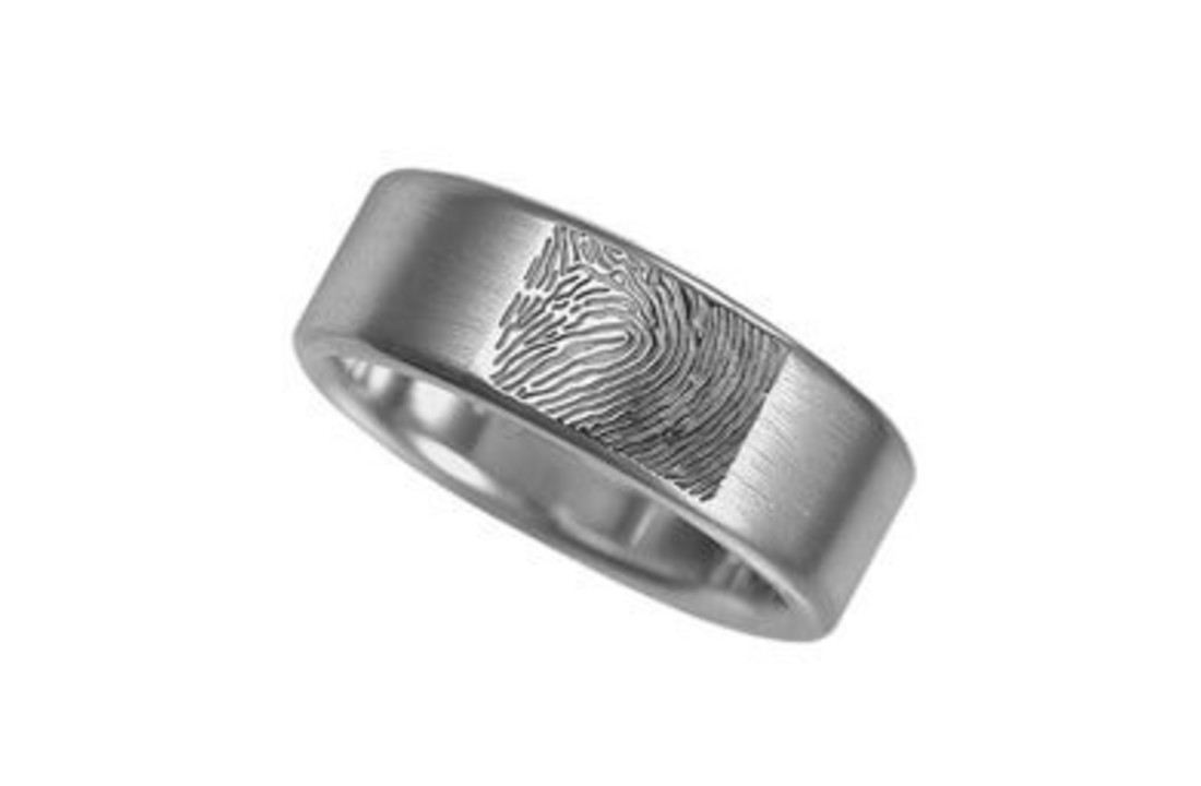 Ring met Vingerafdruk Breed Mat