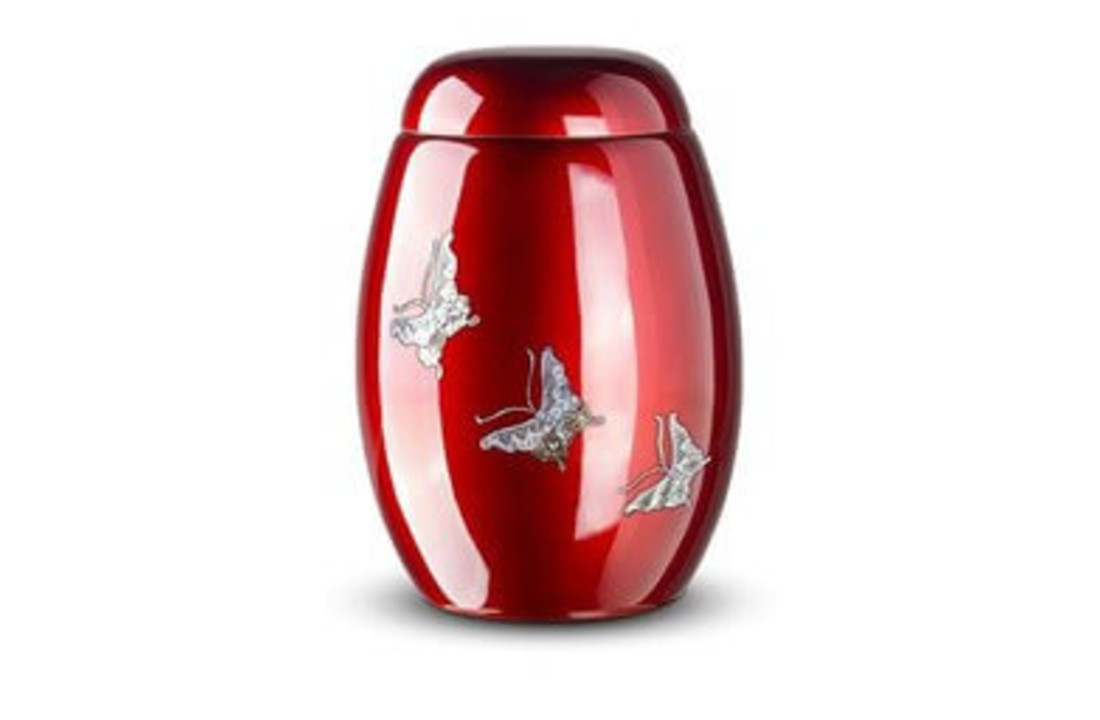 Glasfiber urn Rood Vlinder