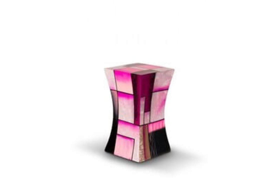 Glasfiber urn Diabolo Klein Roze