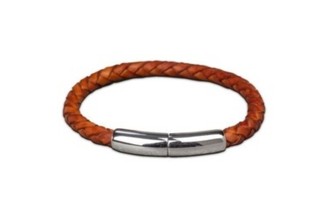 Cognac Leren Asarmband