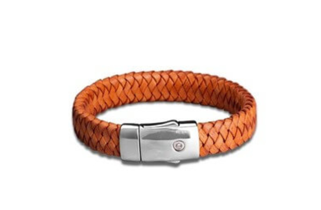 Cognac Leren Asarmband Assieraad