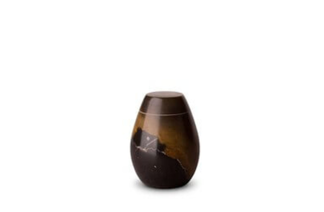 Mini Marmeren Urn "Dark Flames"