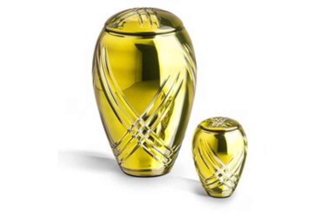 Glazen Urn Geelgoud
