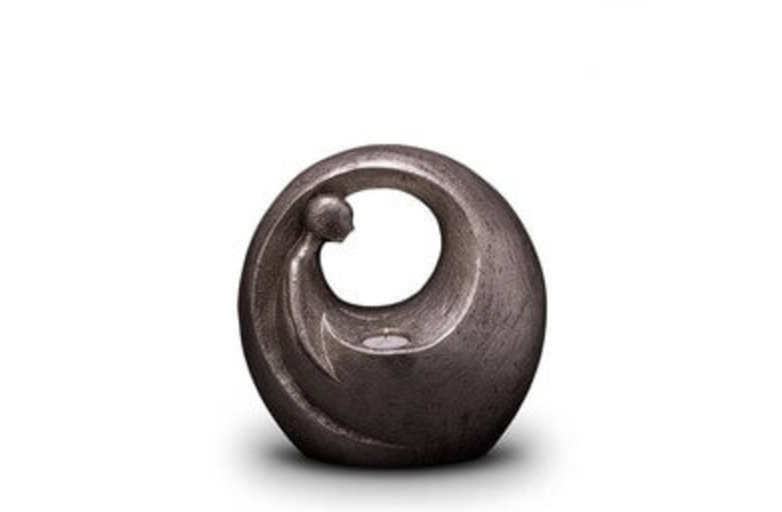 Keramische urn zilver (Waxine)