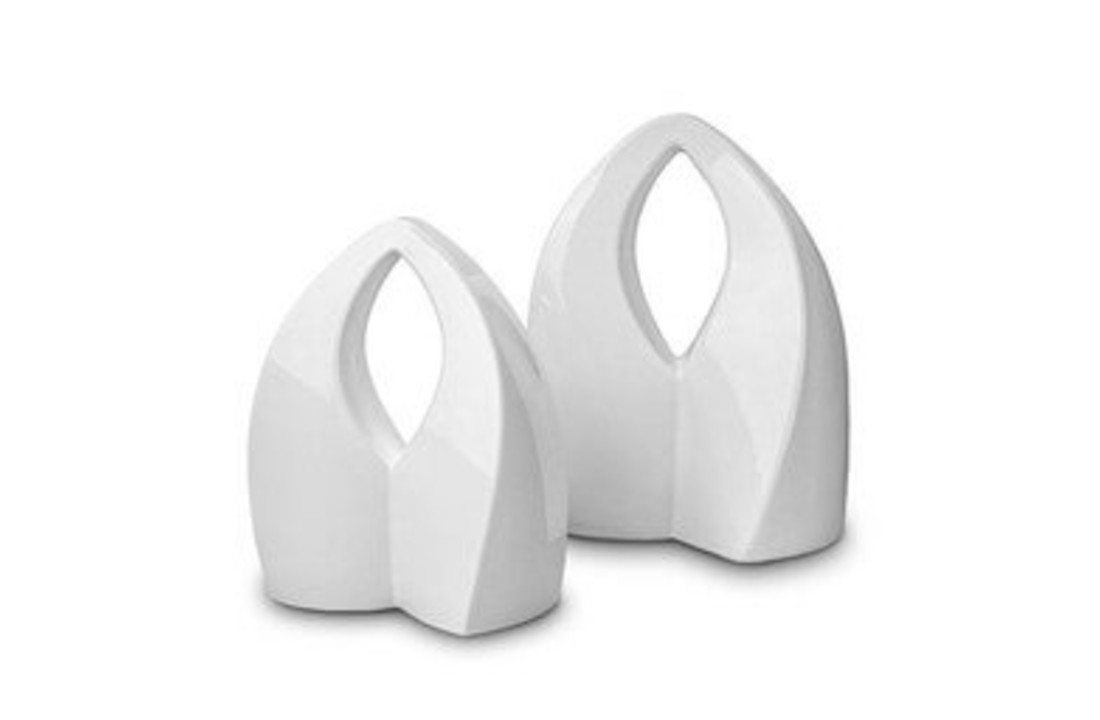 Keramiek Witte Urn Boog
