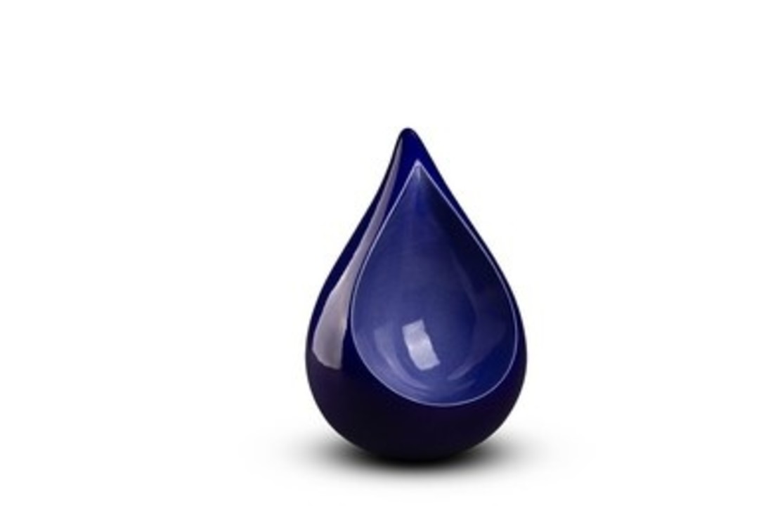 Kleine Druppel Urn Blauw