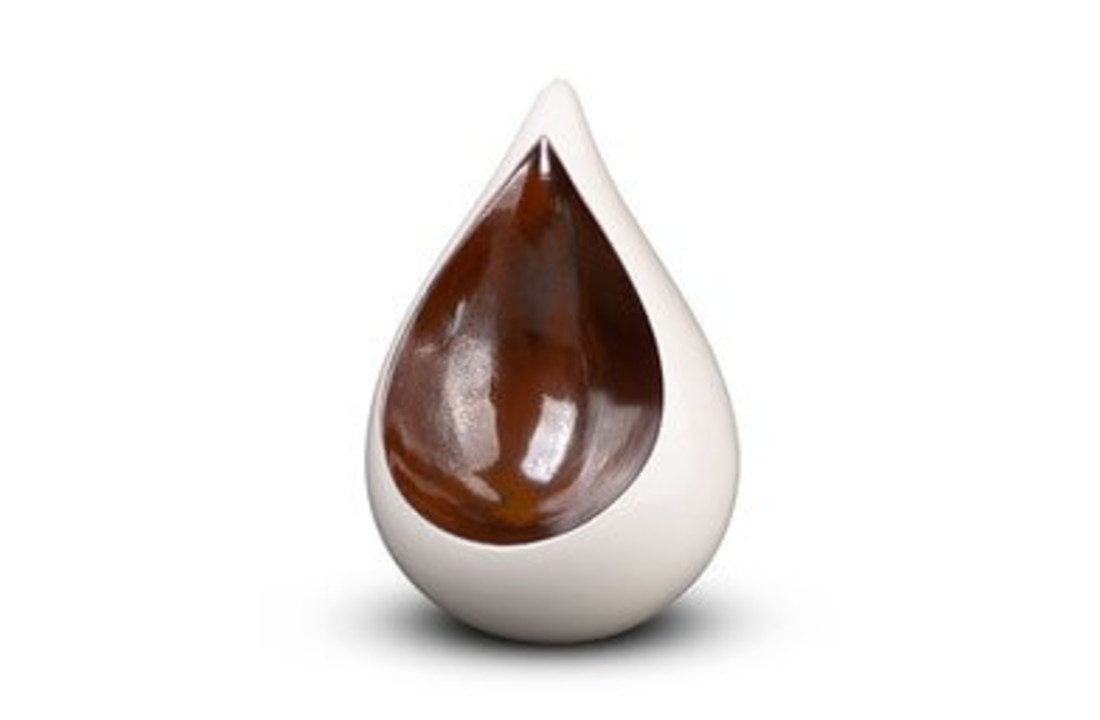Druppel Urn Unique Wit