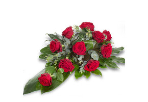 Rood Rouwbloemstuk