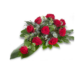 Rood Rouwbloemstuk