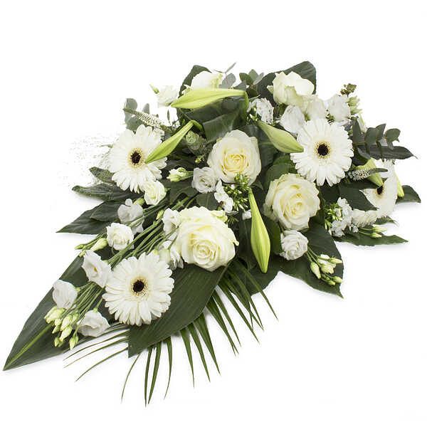 Wit Rouwbloemstuk Luxe