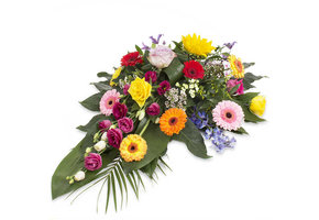 Bont Rouwbloemstuk Luxe