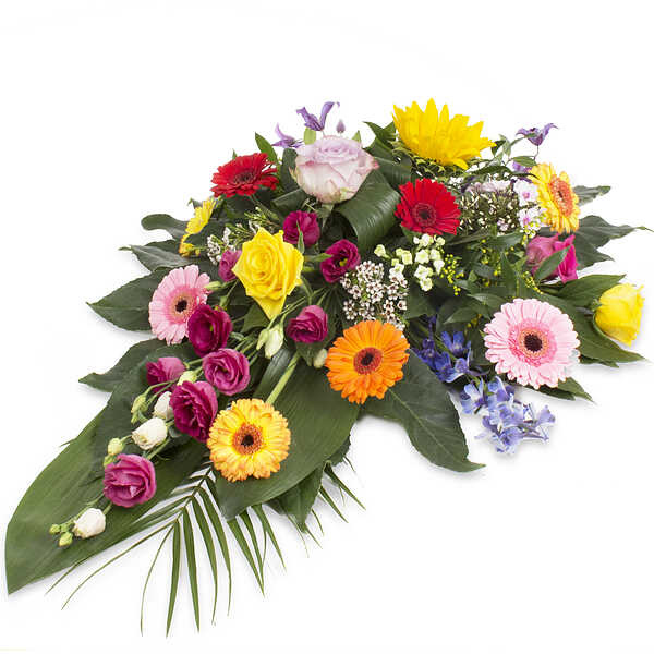 Bont Rouwbloemstuk Luxe