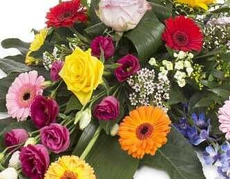 Bont Rouwbloemstuk Luxe