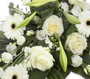 Wit Rouwbloemstuk Luxe