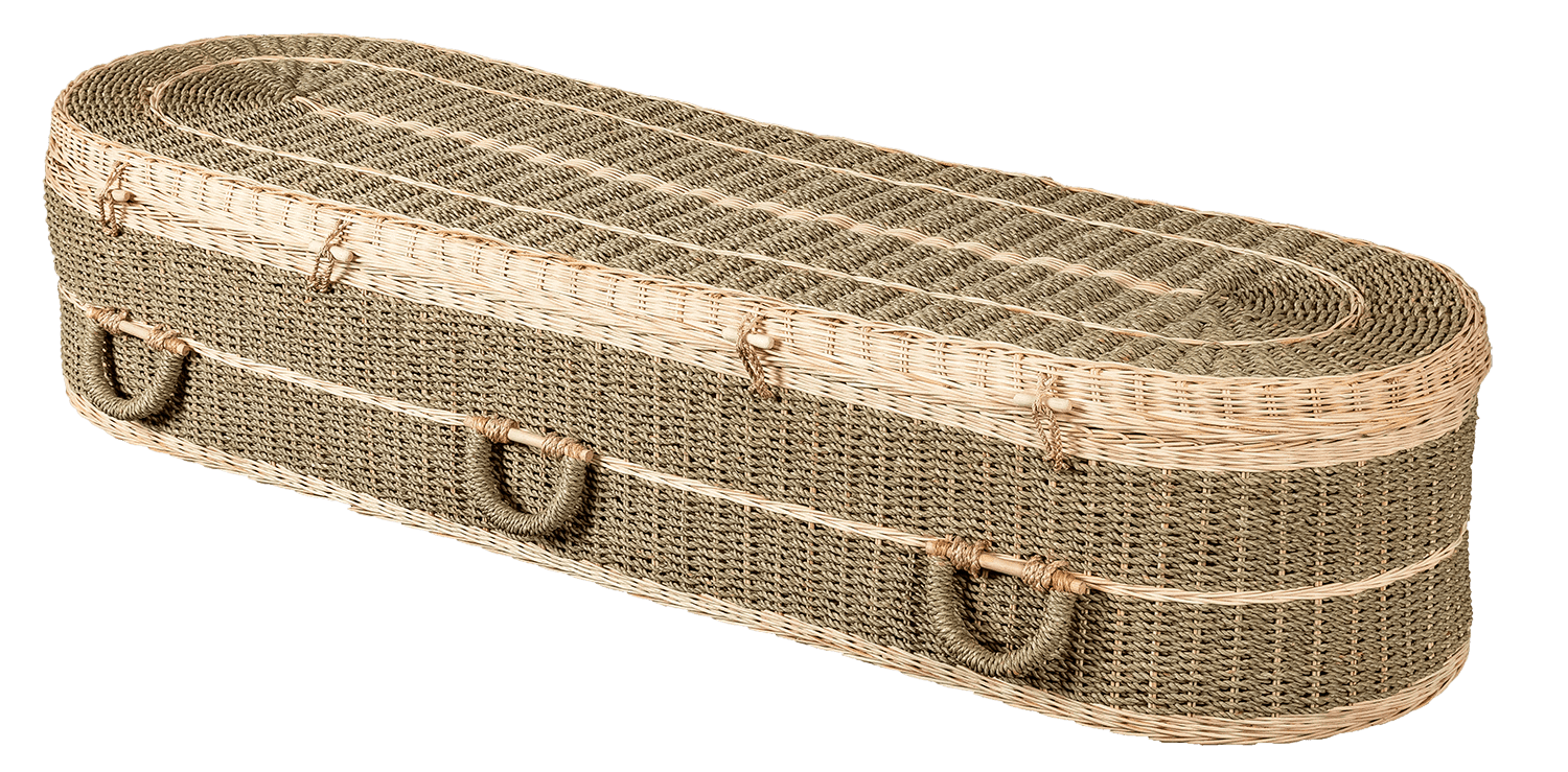 Luxe Rieten Eco grafkist Pandanis