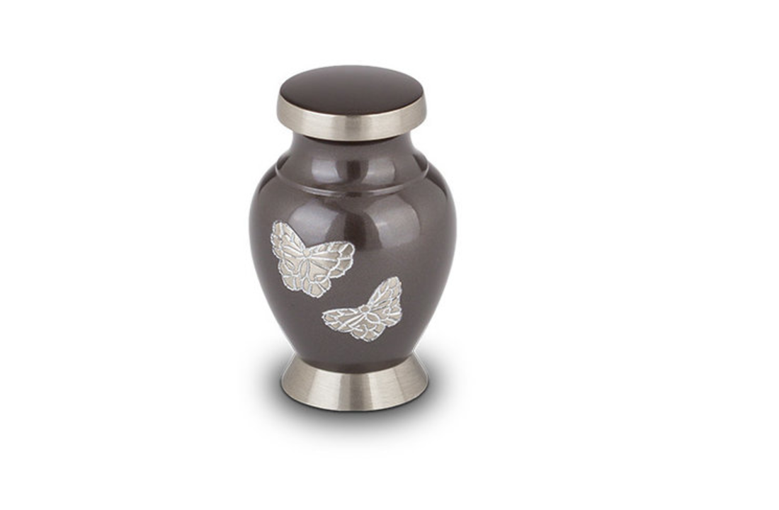 Mini Metaal urn vlinders