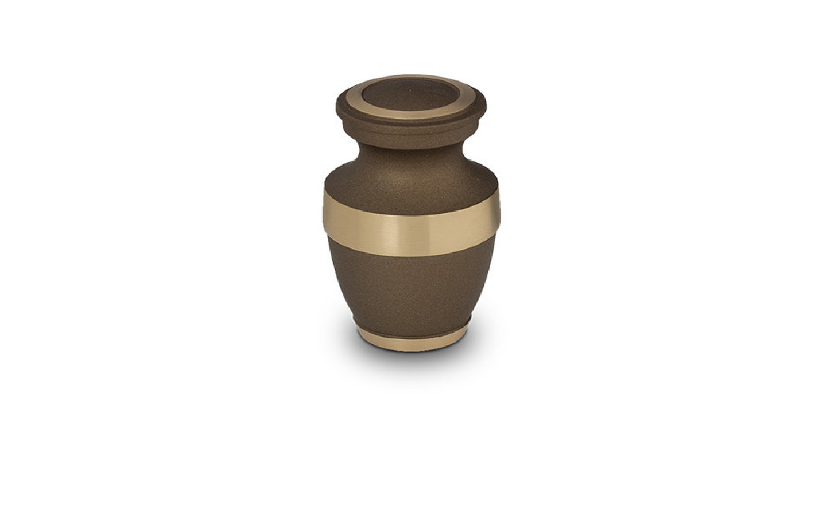 Mini Metaal urn goud bruin