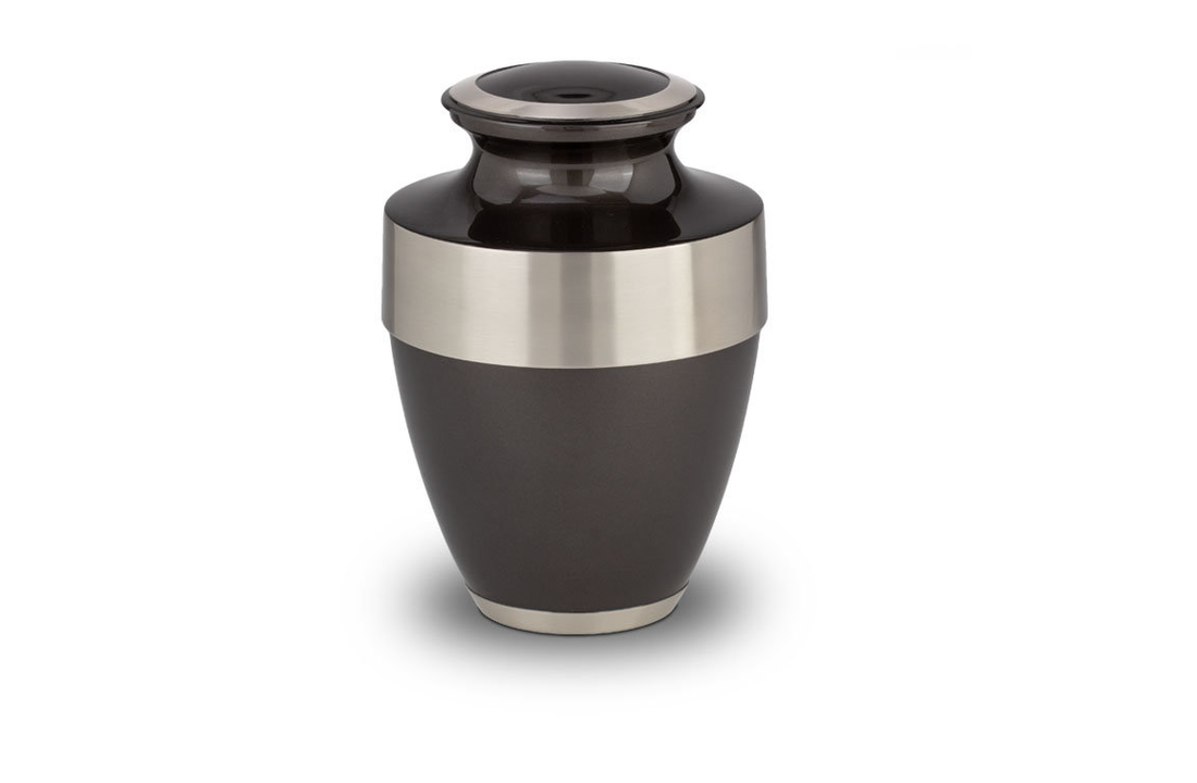 Metaal urn zwart aluminium