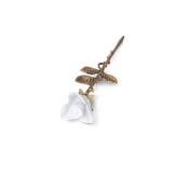 Mini Metaal urn Roos wit