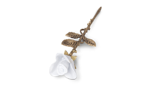 Mini Metaal urn Roos wit