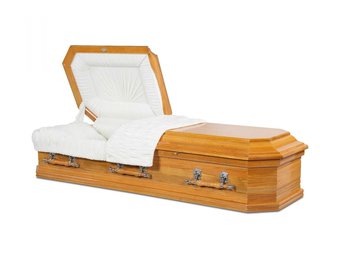 Italiaans Ovaal Eiken Uitvaartkist