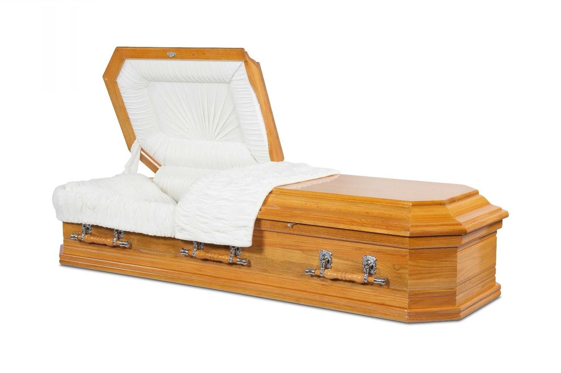 Italiaans Ovaal Eiken Grafkist