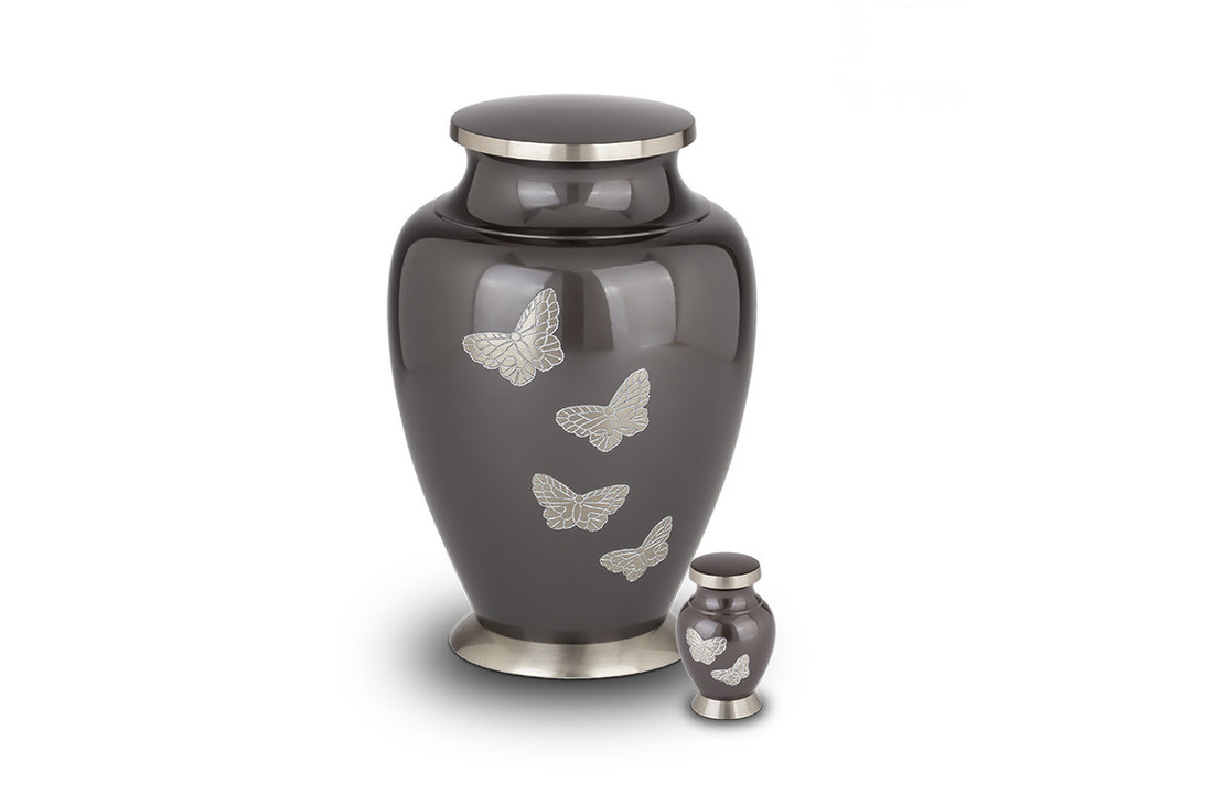 Mini Metaal urn vlinders